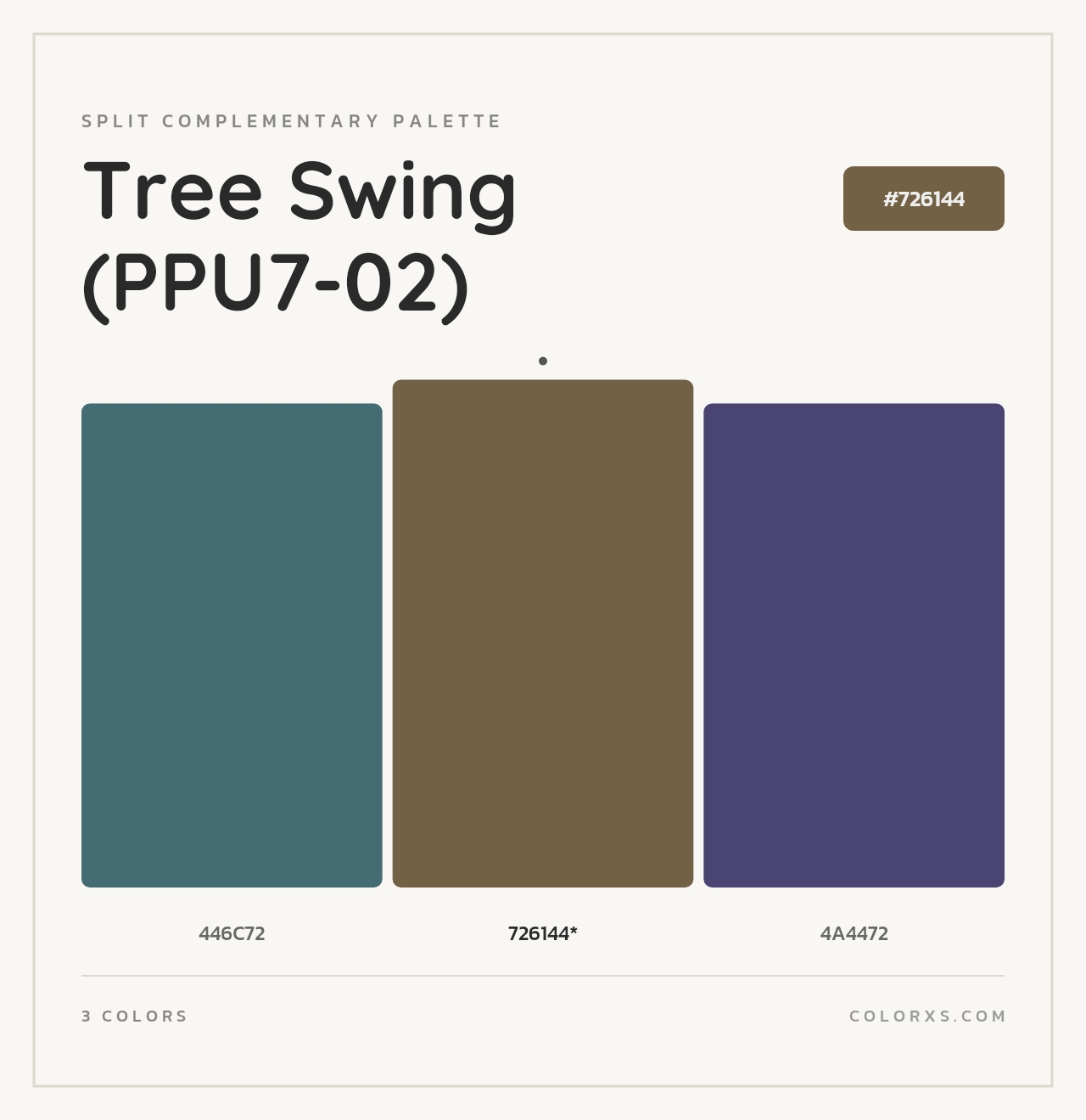 Tree Swing (PPU7-02) - Split-Complementary Color Palette