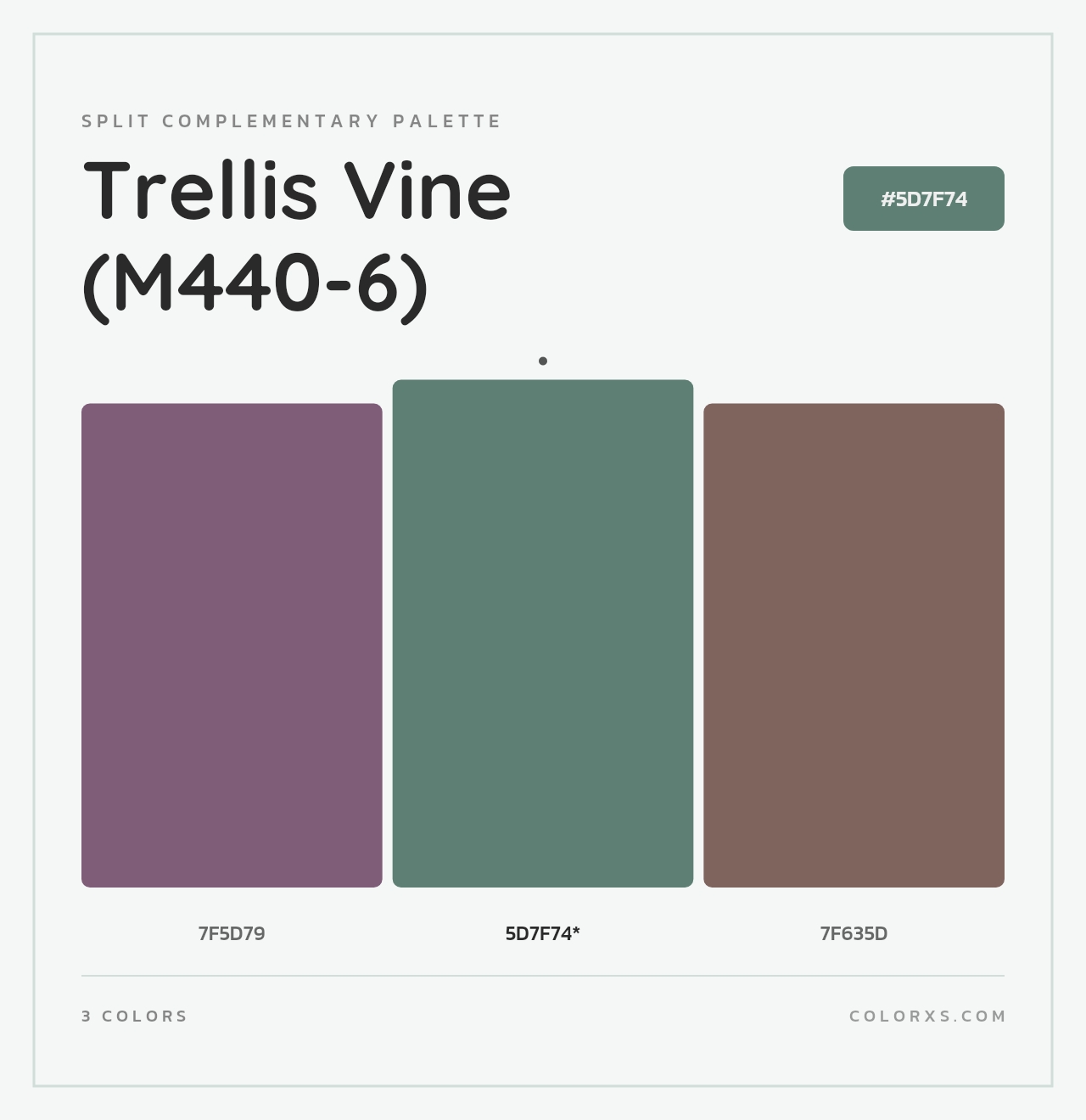 Trellis Vine (M440-6) - Split-Complementary Color Palette