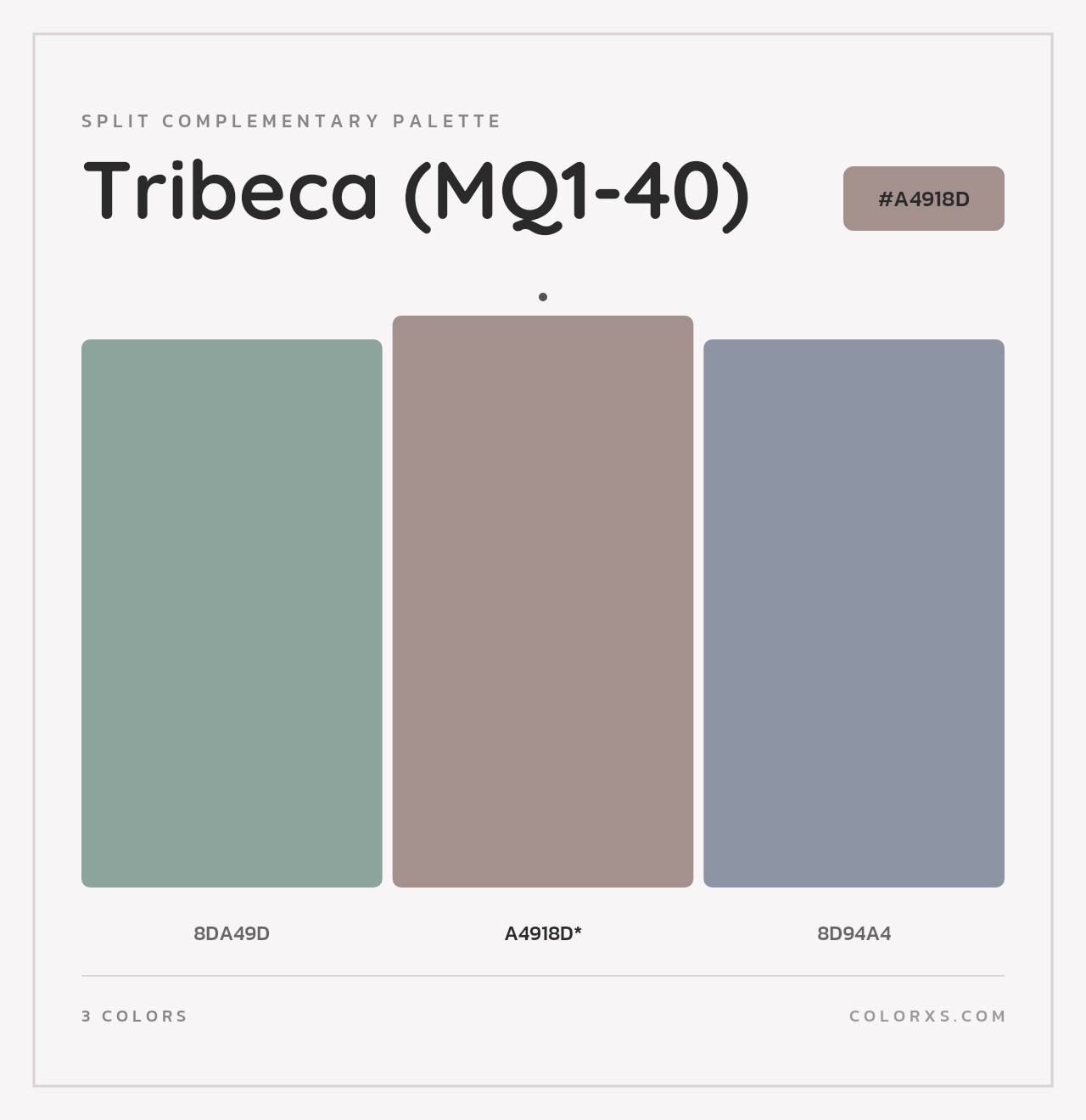 Tribeca (MQ1-40) - Split-Complementary Color Palette
