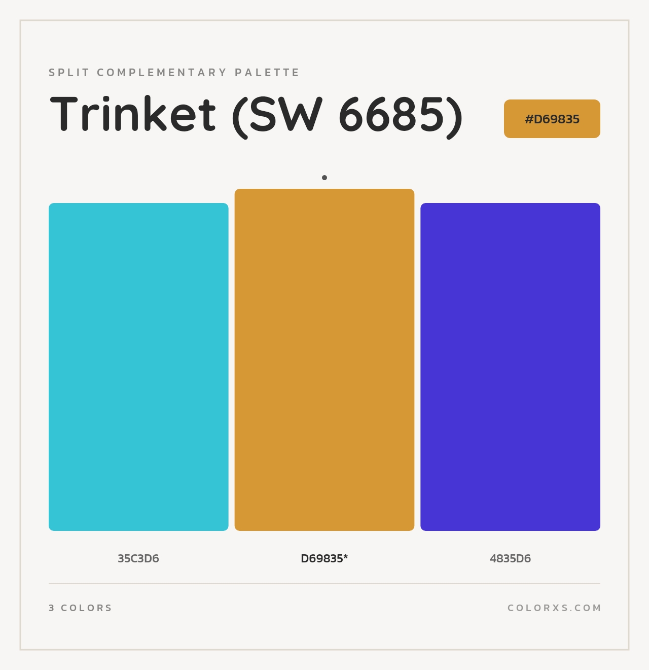 Trinket (SW 6685) - Split-Complementary Color Palette