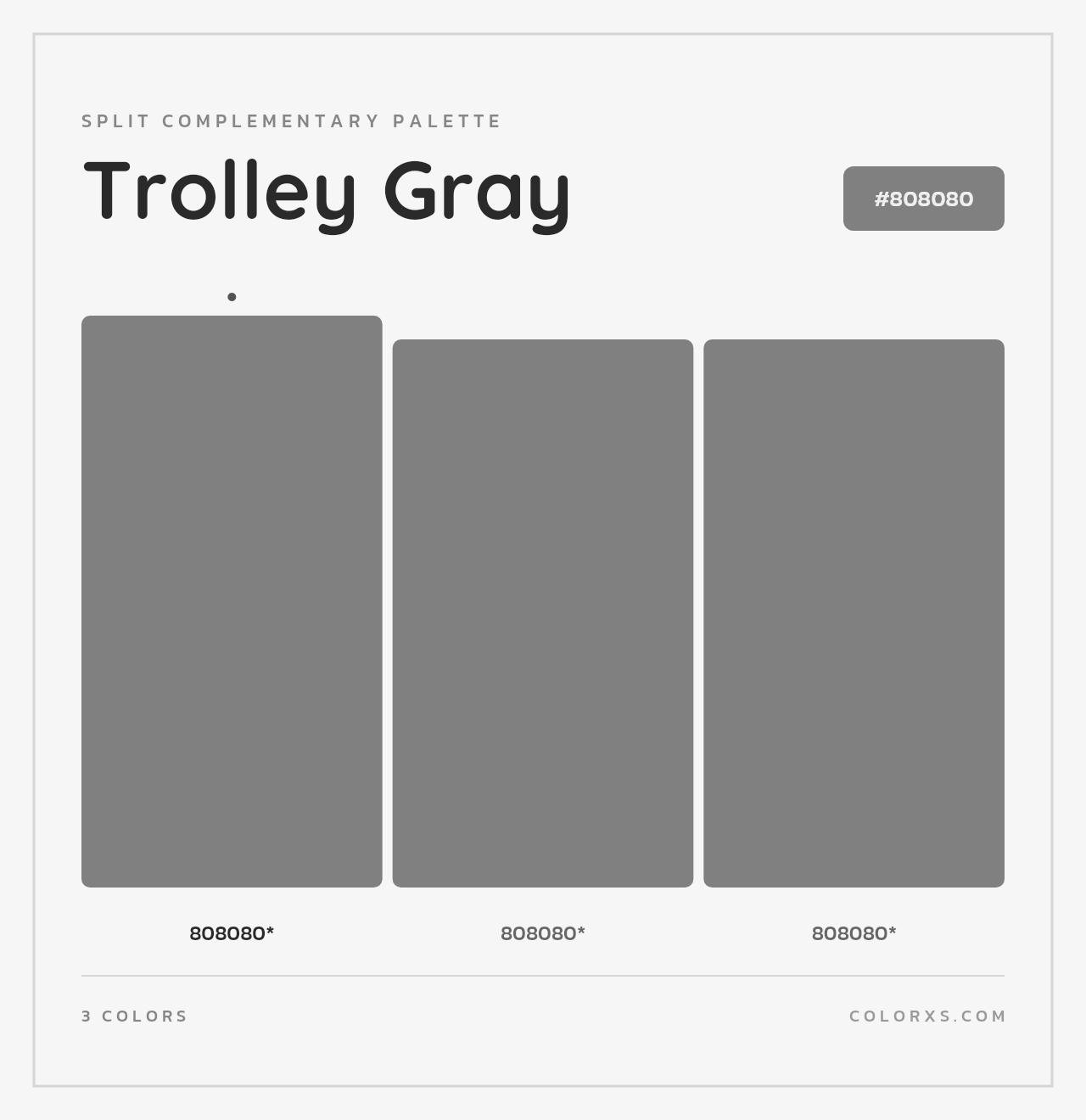 Trolley Gray - Split-Complementary Color Palette