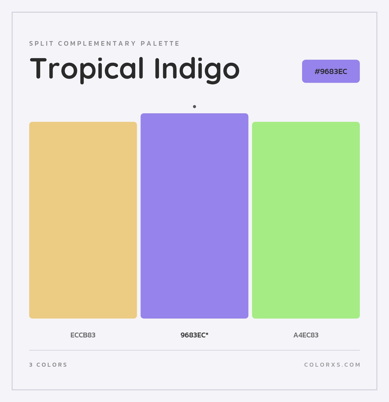 Tropical Indigo - Split-Complementary Color Palette