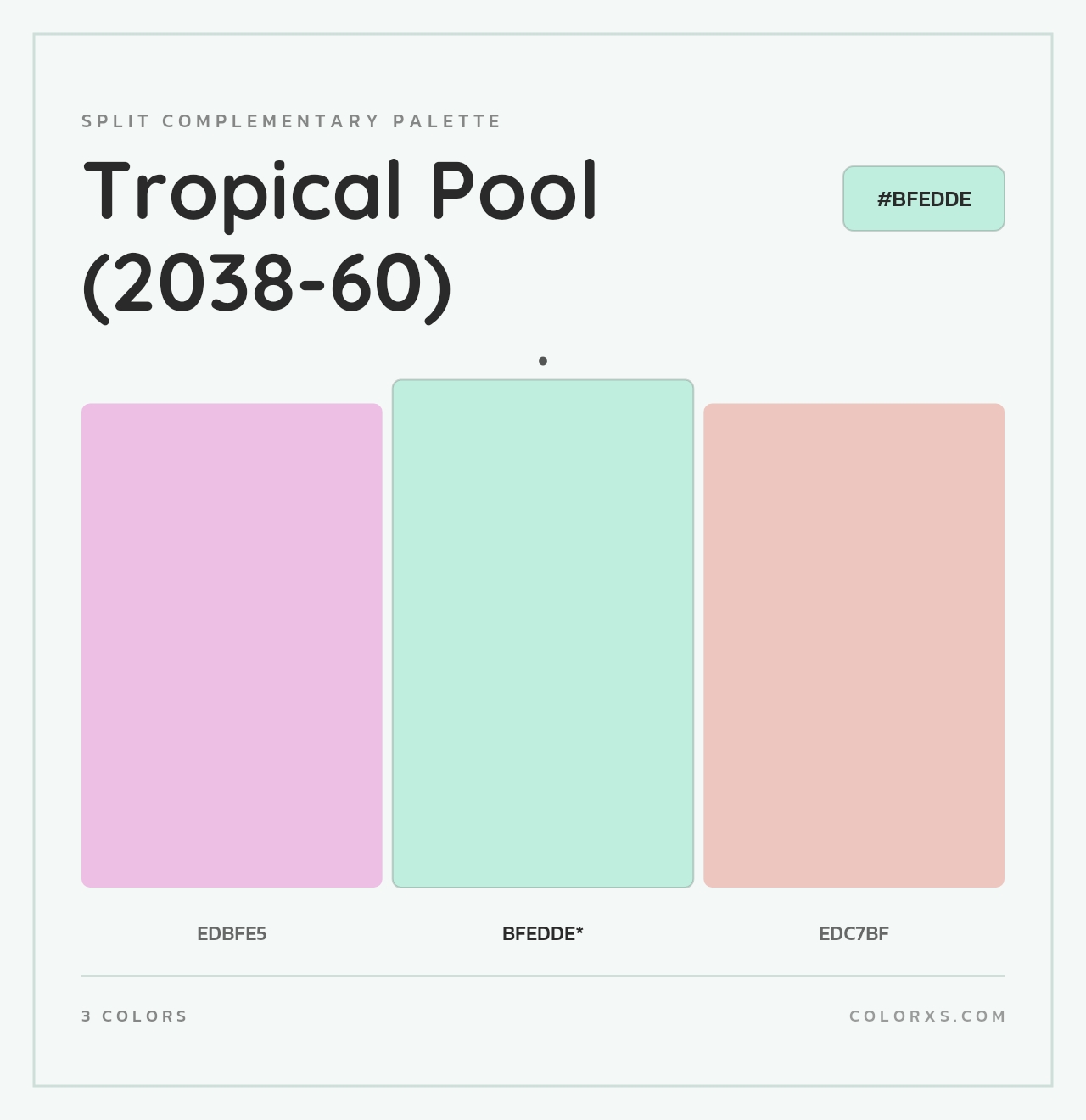 Tropical Pool (2038-60) - Split-Complementary Color Palette