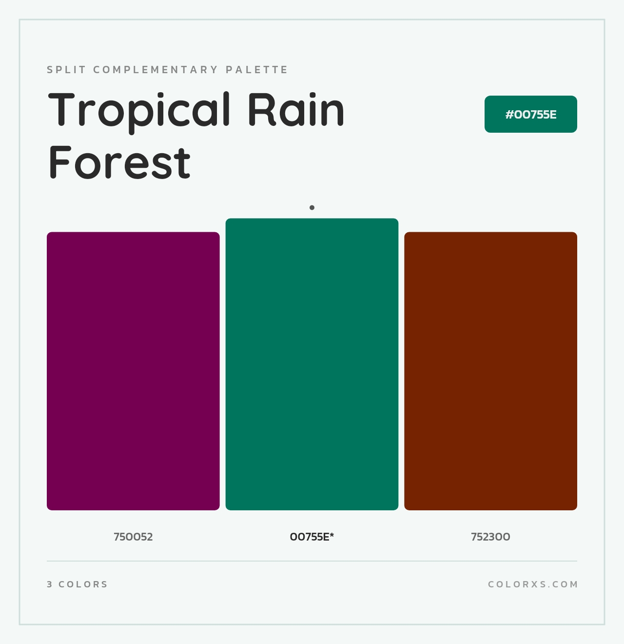 Tropical Rain Forest - Split-Complementary Color Palette