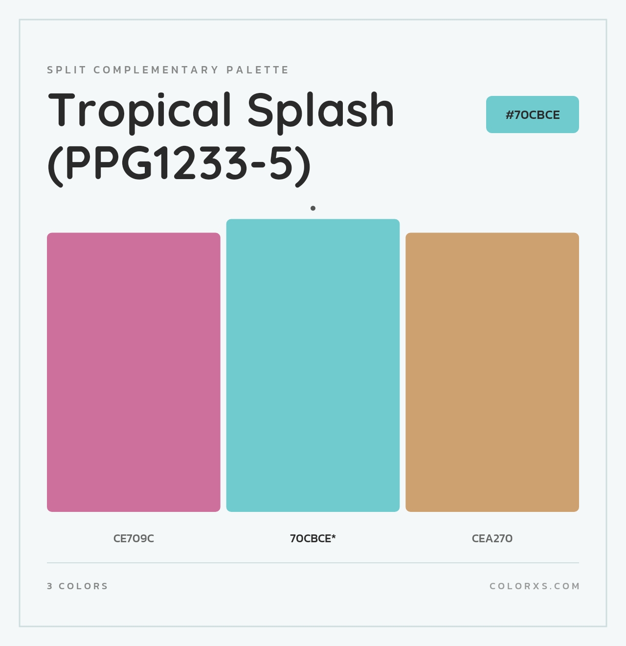 Tropical Splash (PPG1233-5) - Split-Complementary Color Palette