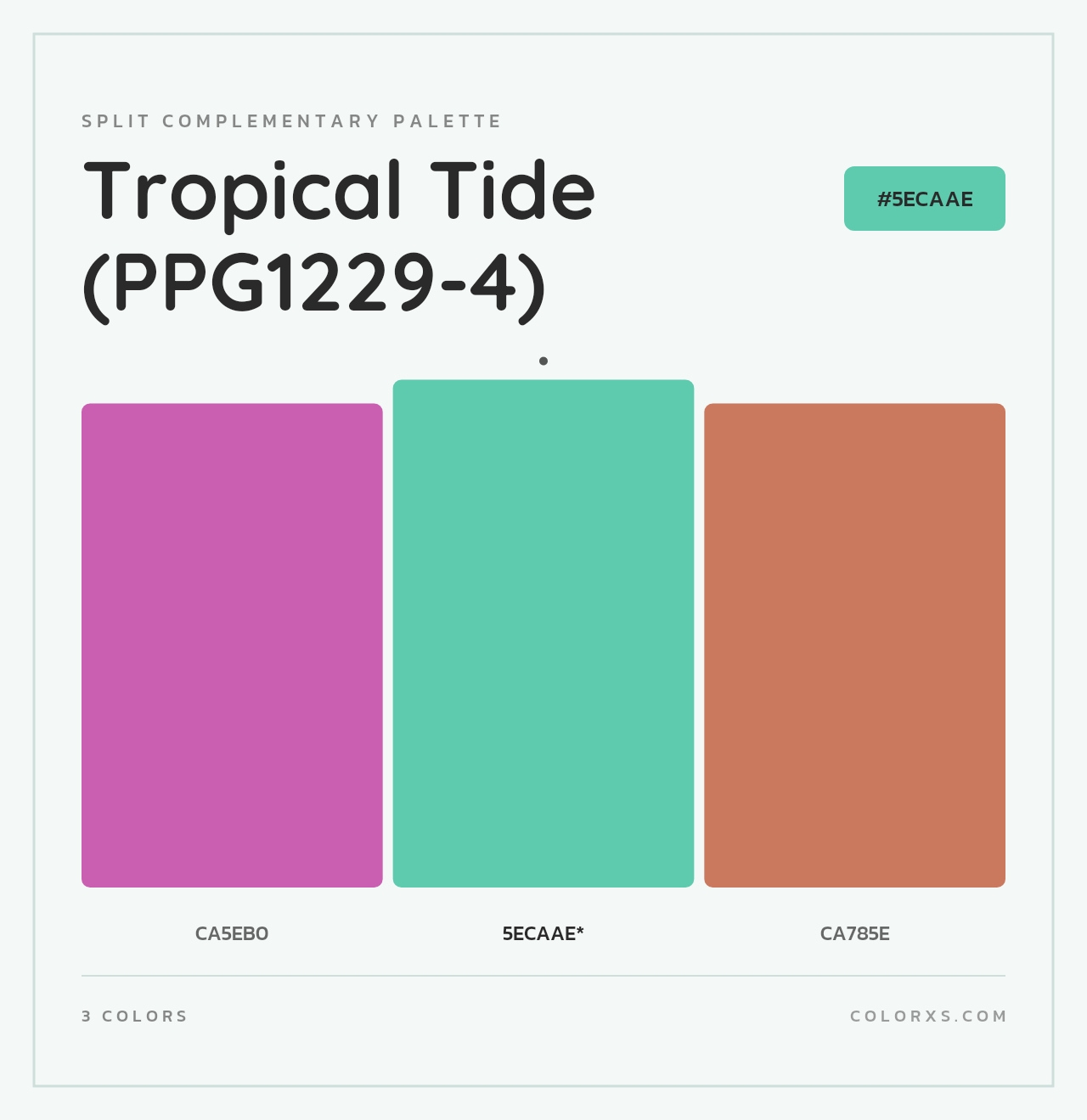 Tropical Tide (PPG1229-4) - Split-Complementary Color Palette