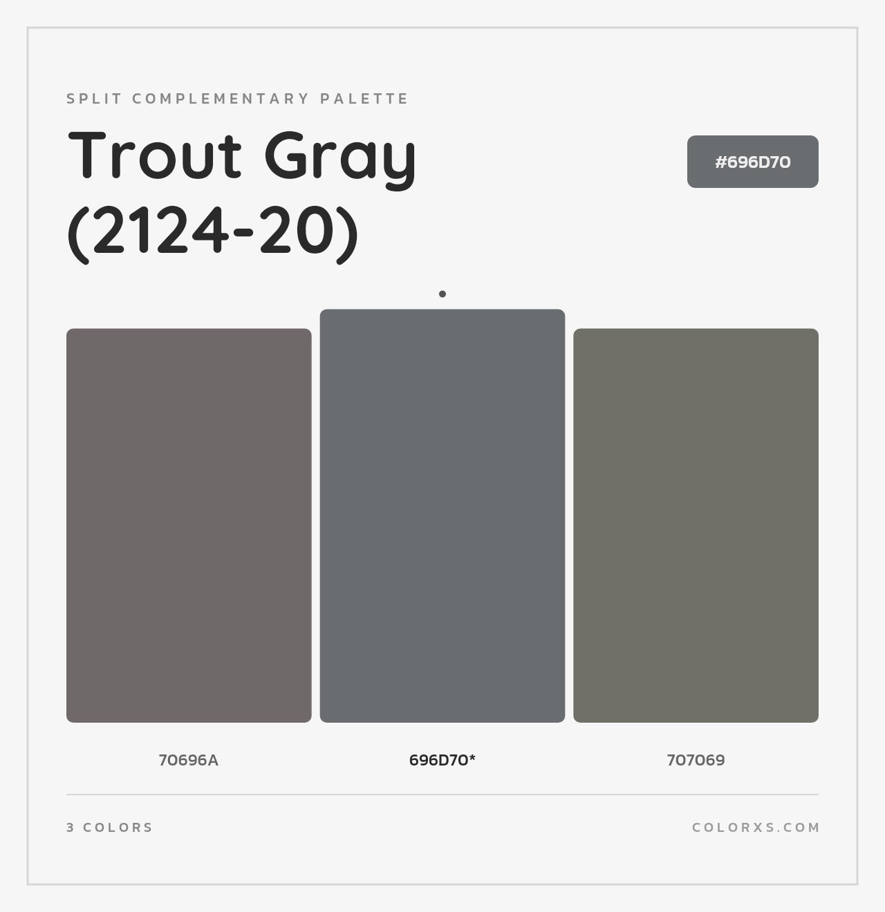 Trout Gray (2124-20) - Split-Complementary Color Palette