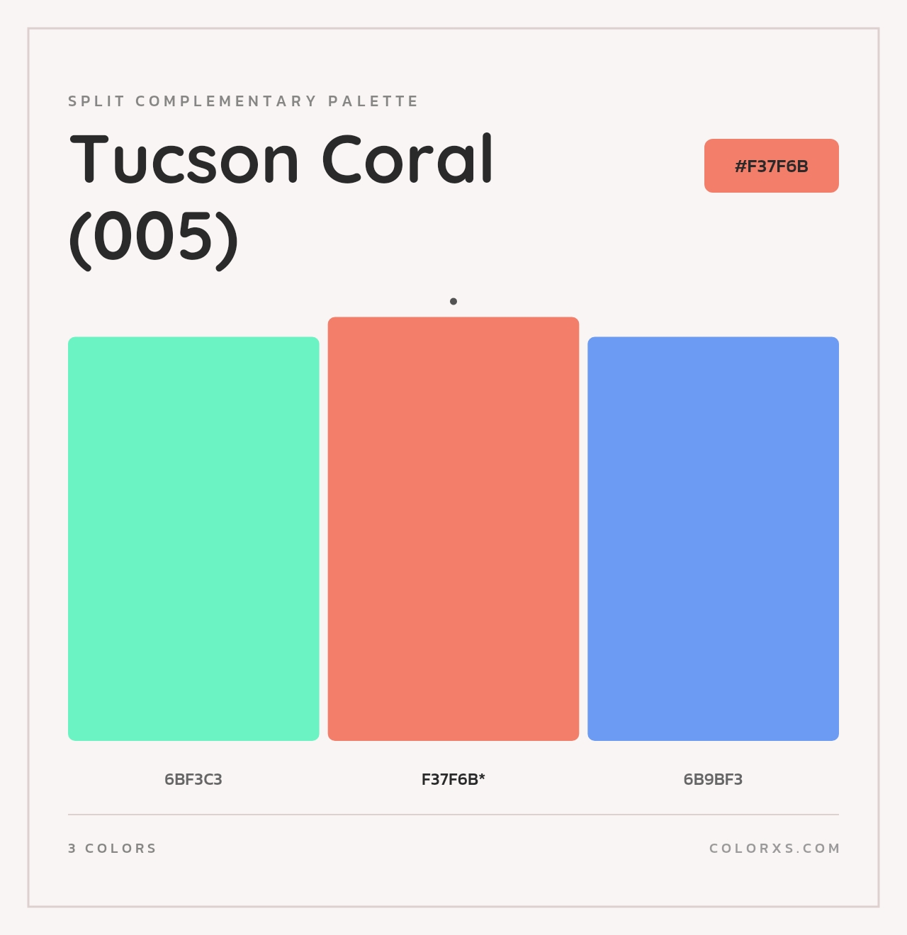 Tucson Coral (005) - Split-Complementary Color Palette