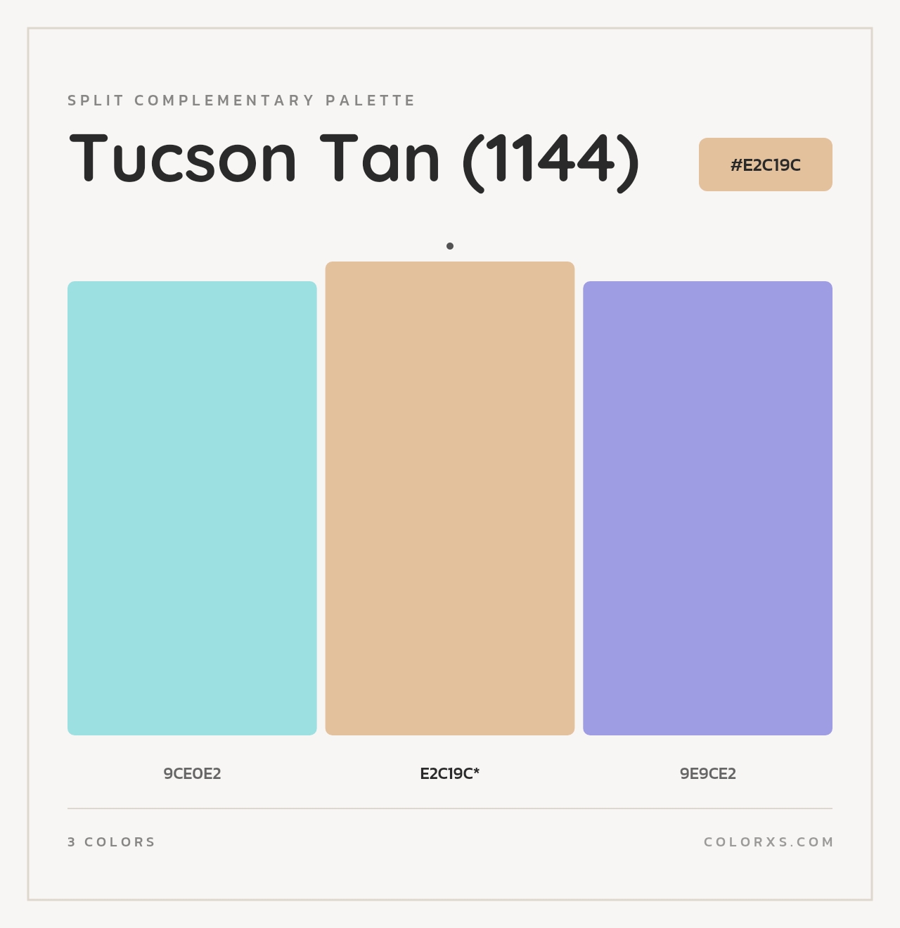 Tucson Tan (1144) - Split-Complementary Color Palette