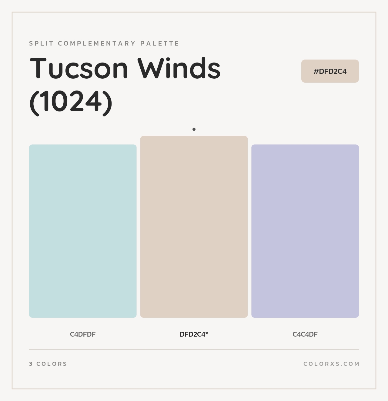 Tucson Winds (1024) - Split-Complementary Color Palette