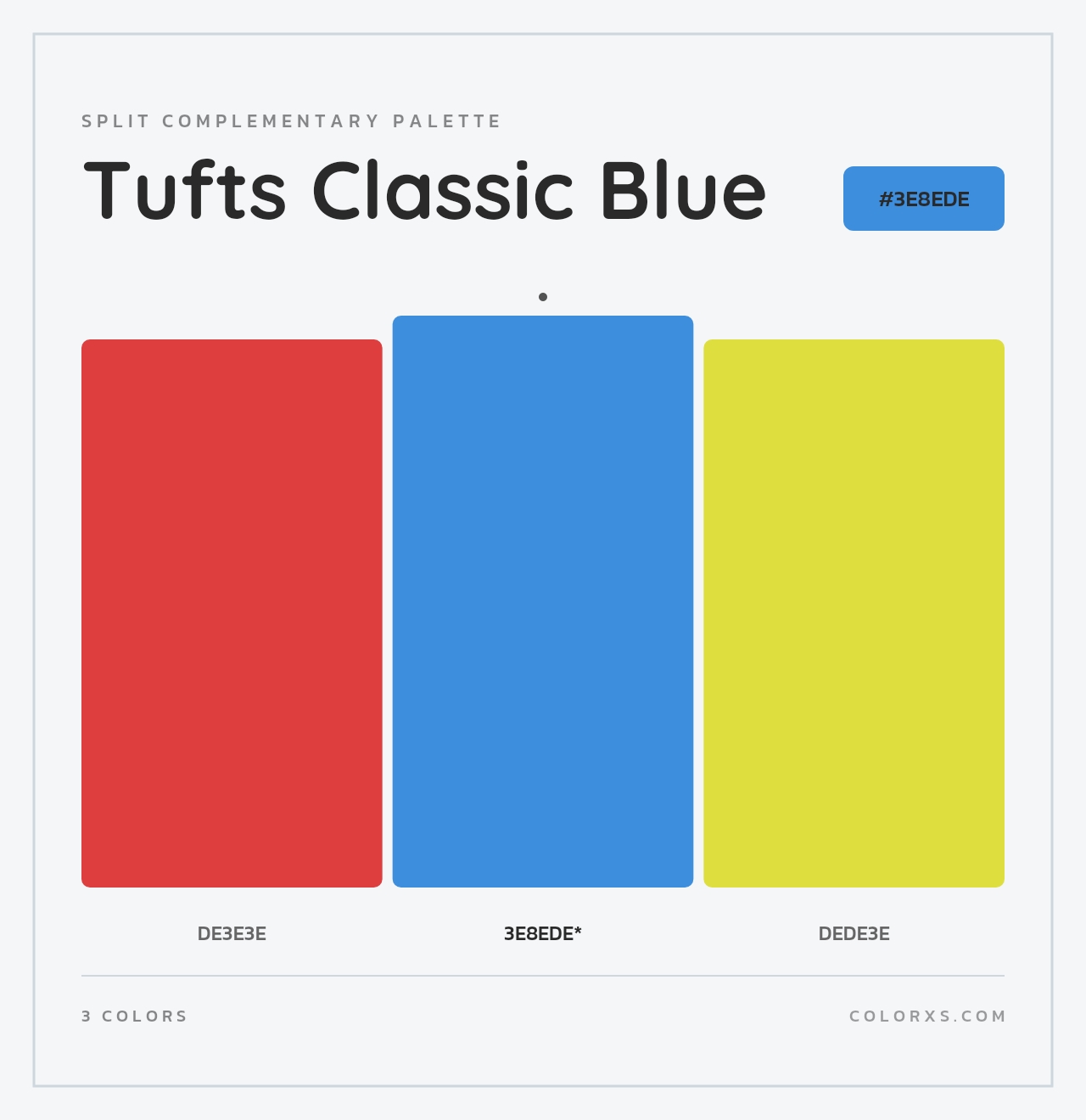 Tufts Classic Blue - Split-Complementary Color Palette
