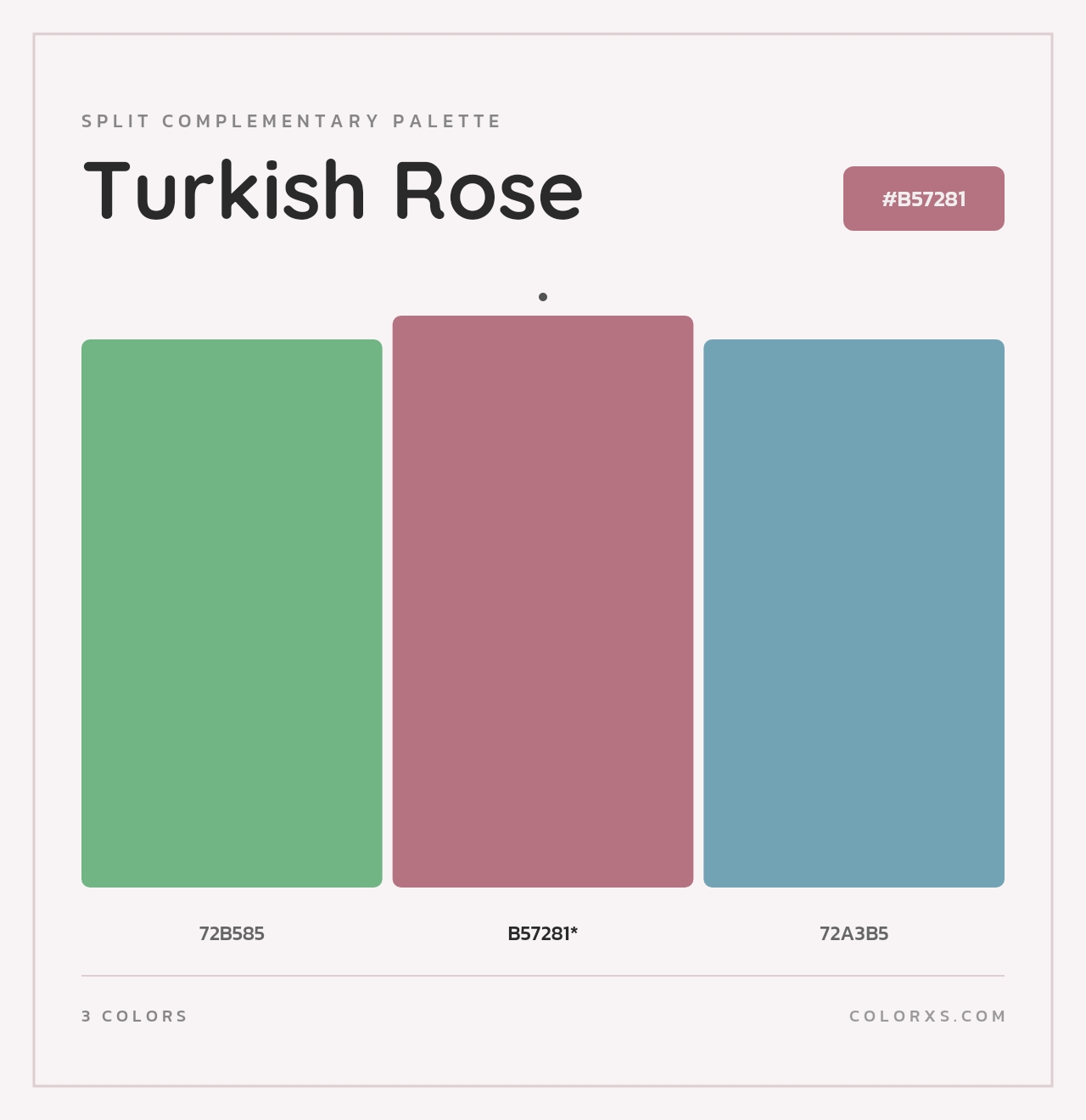 Turkish Rose - Split-Complementary Color Palette