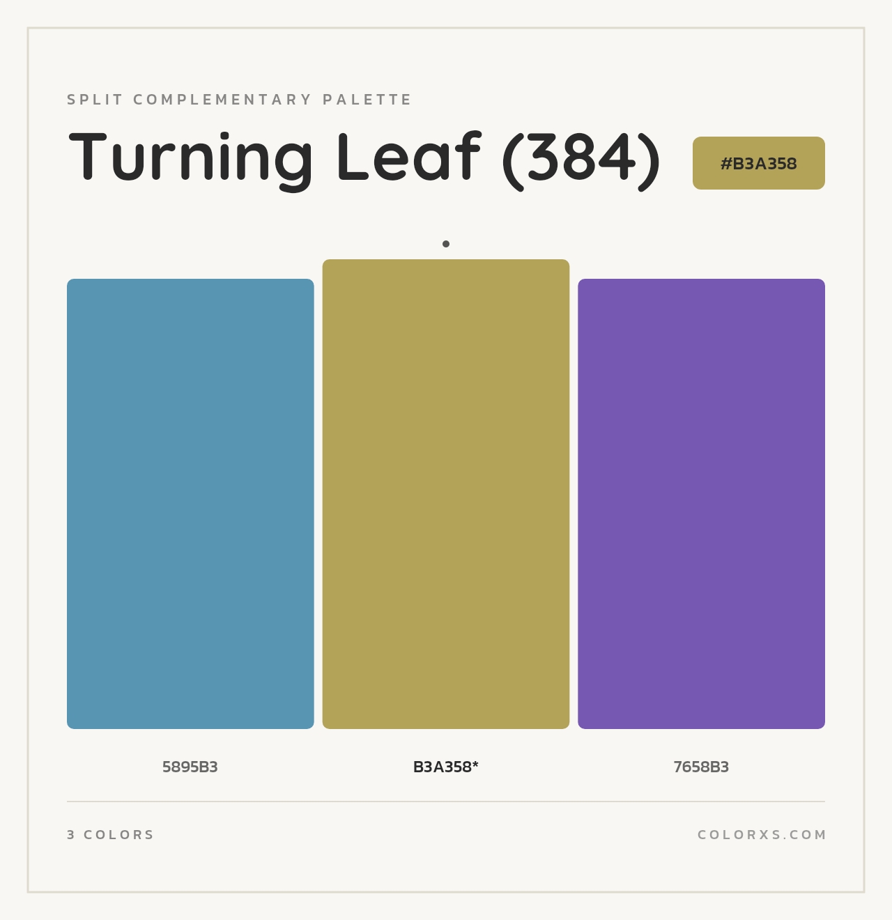 Turning Leaf (384) - Split-Complementary Color Palette