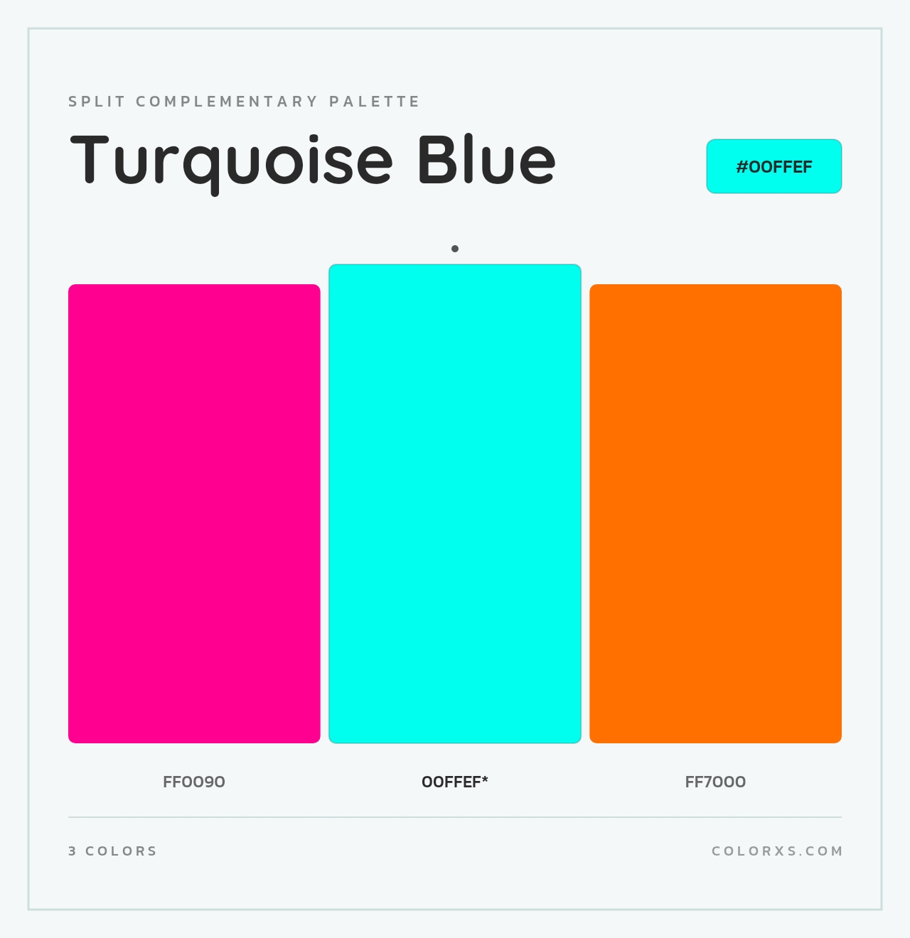 Turquoise Blue - Split-Complementary Color Palette