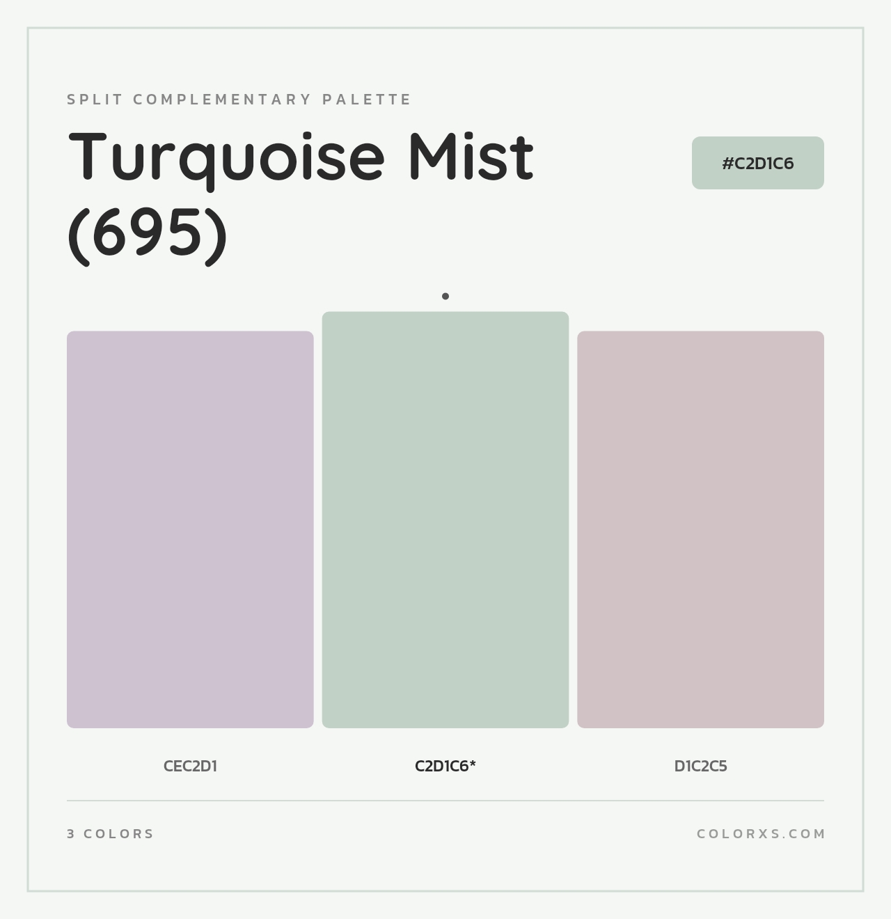 Turquoise Mist (695) - Split-Complementary Color Palette