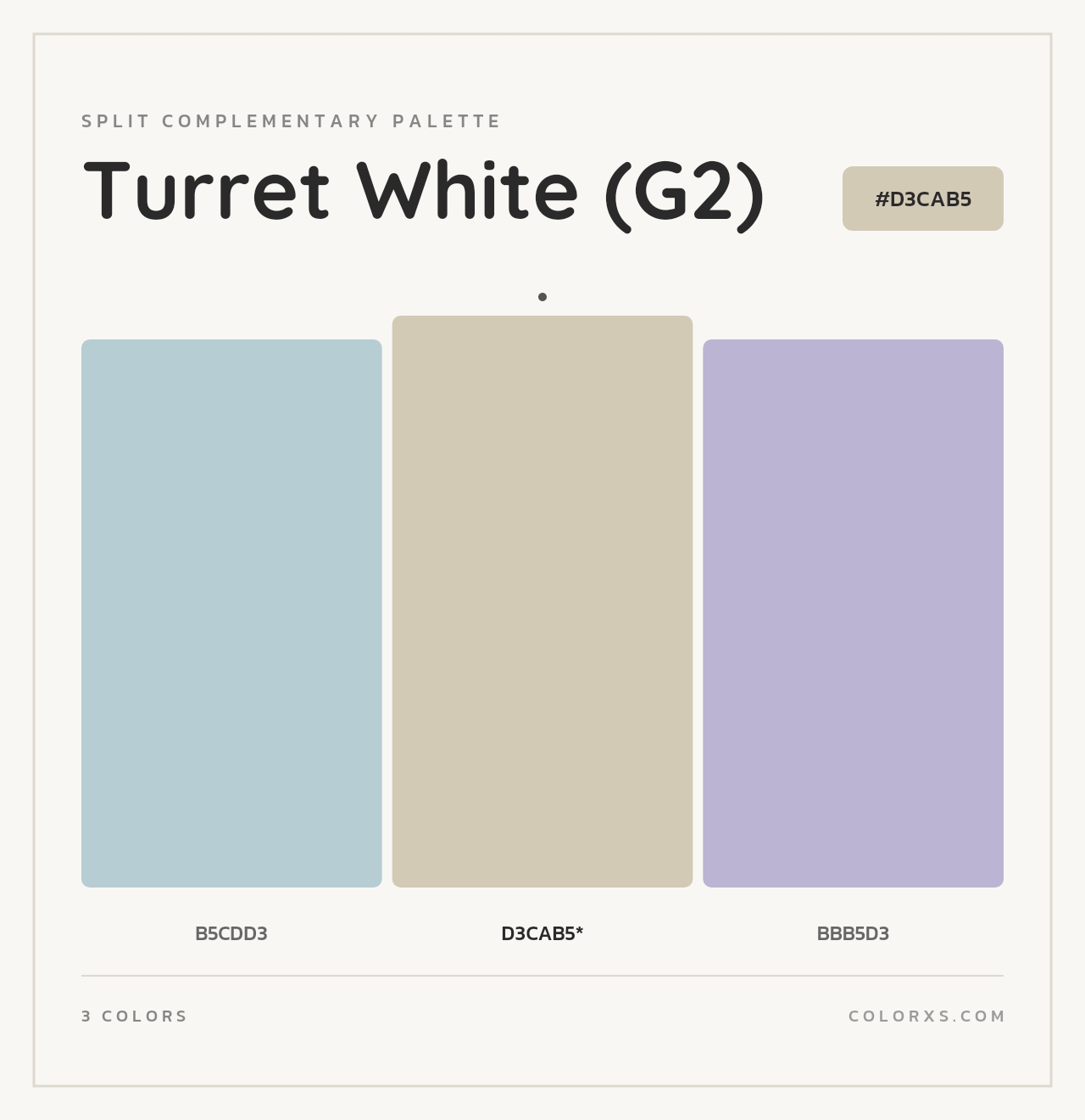 Turret White (G2) - Split-Complementary Color Palette