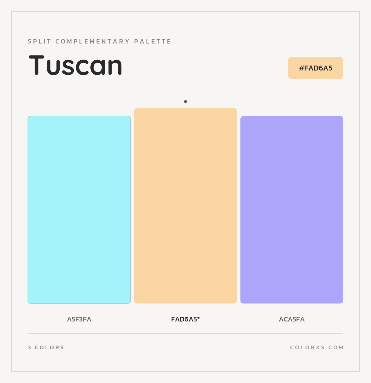 Tuscan - Split-Complementary Color Palette