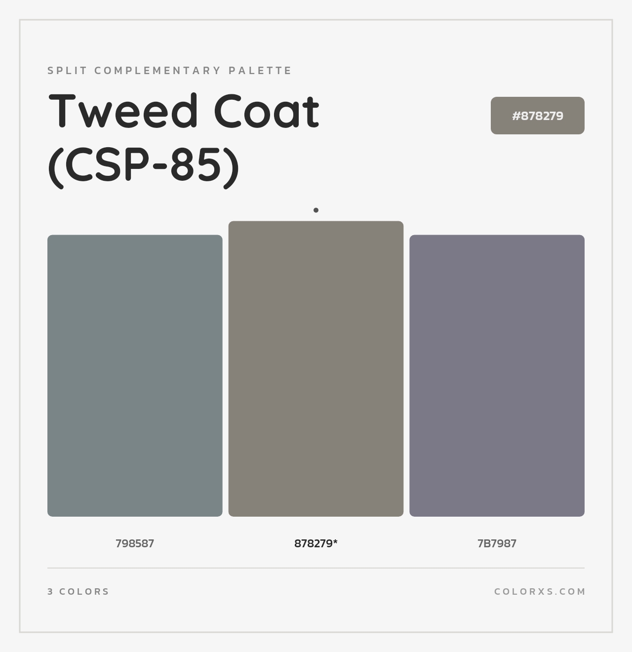 Tweed Coat (CSP-85) - Split-Complementary Color Palette