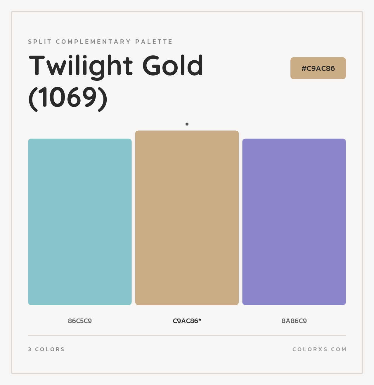 Twilight Gold (1069) - Split-Complementary Color Palette