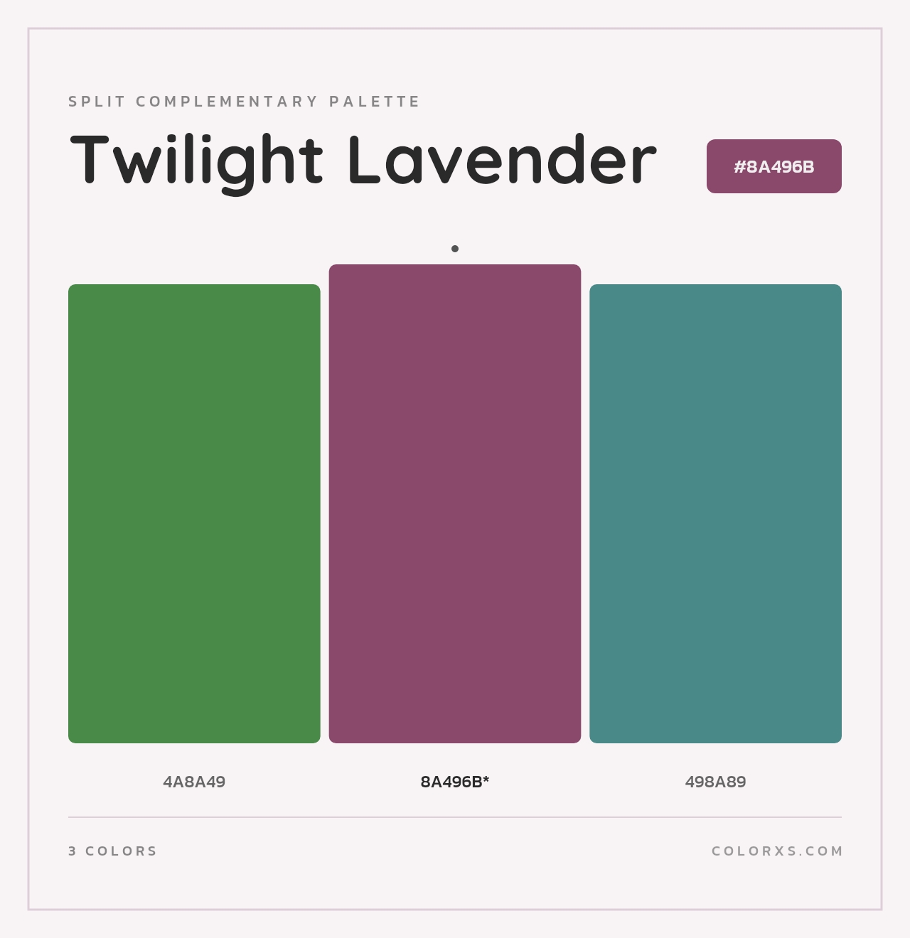 Twilight Lavender - Split-Complementary Color Palette