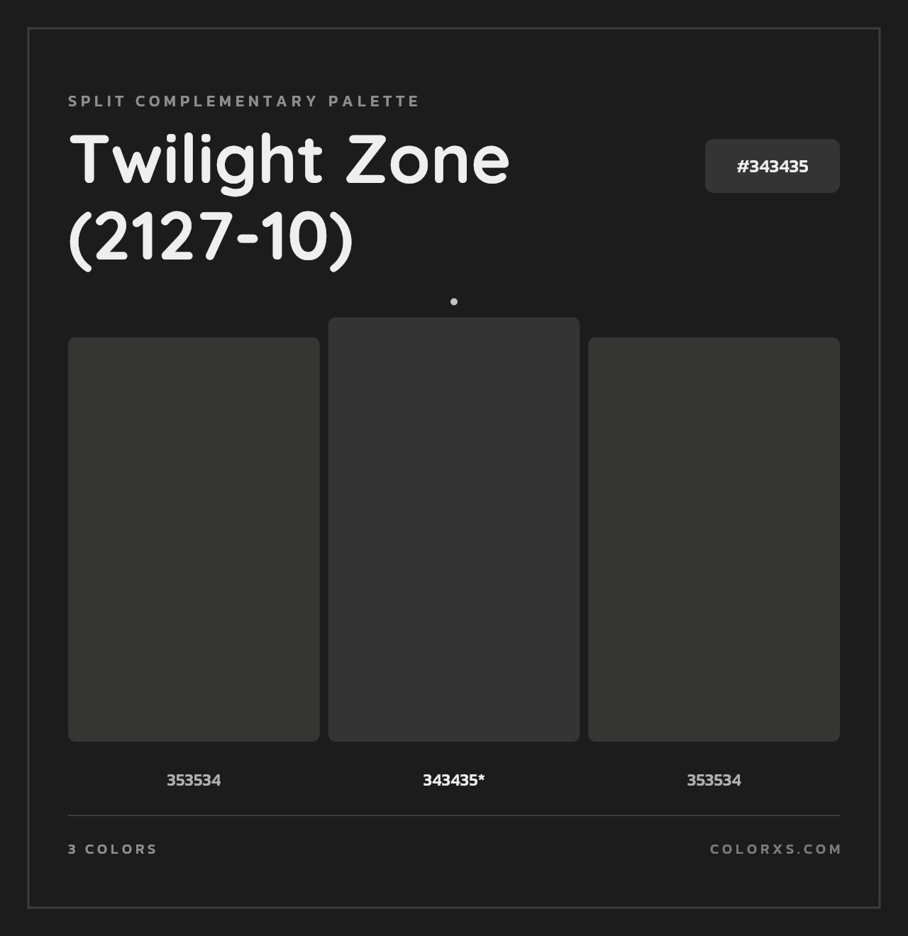 Twilight Zone (2127-10) - Split-Complementary Color Palette