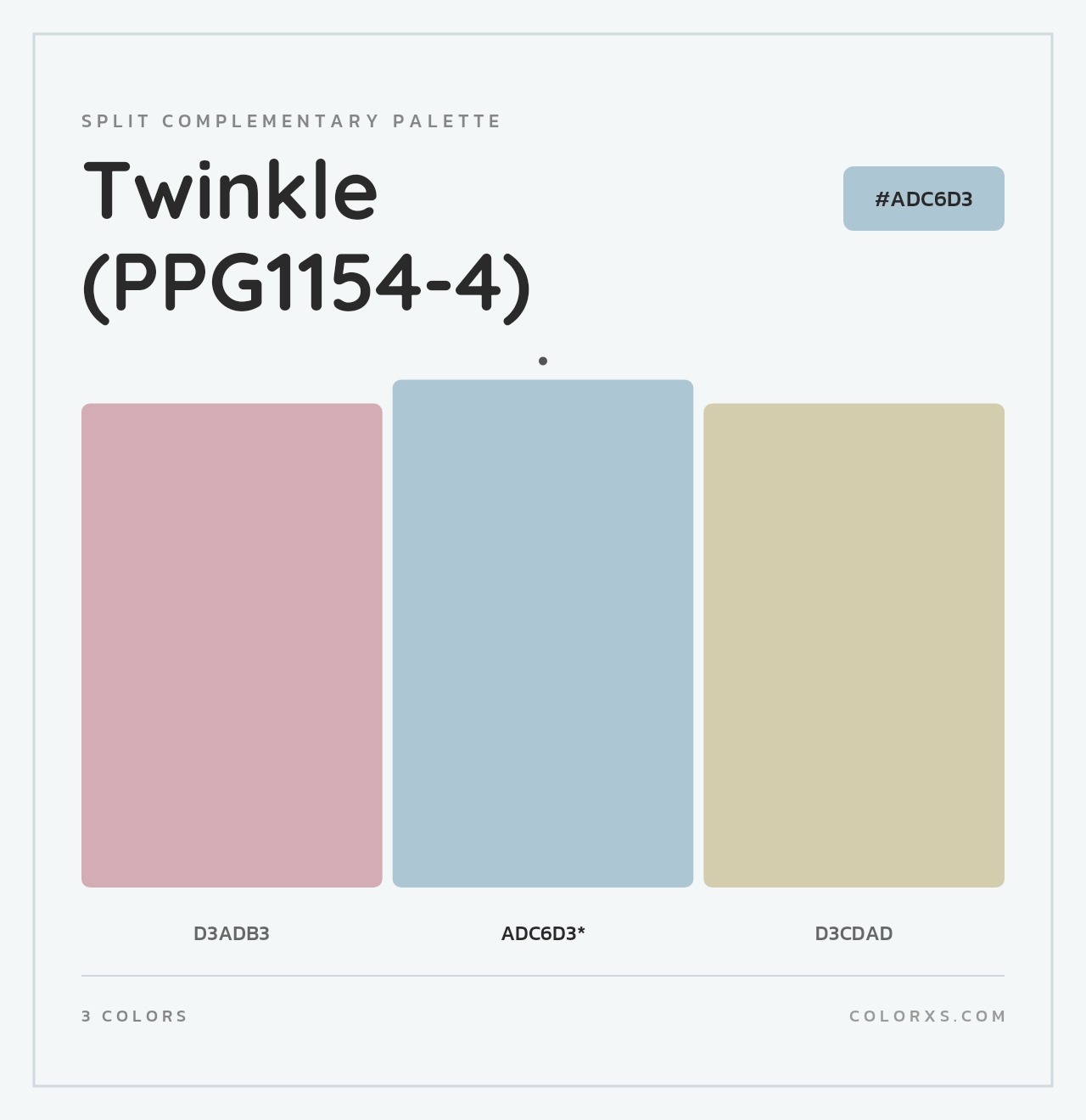 Twinkle (PPG1154-4) - Split-Complementary Color Palette