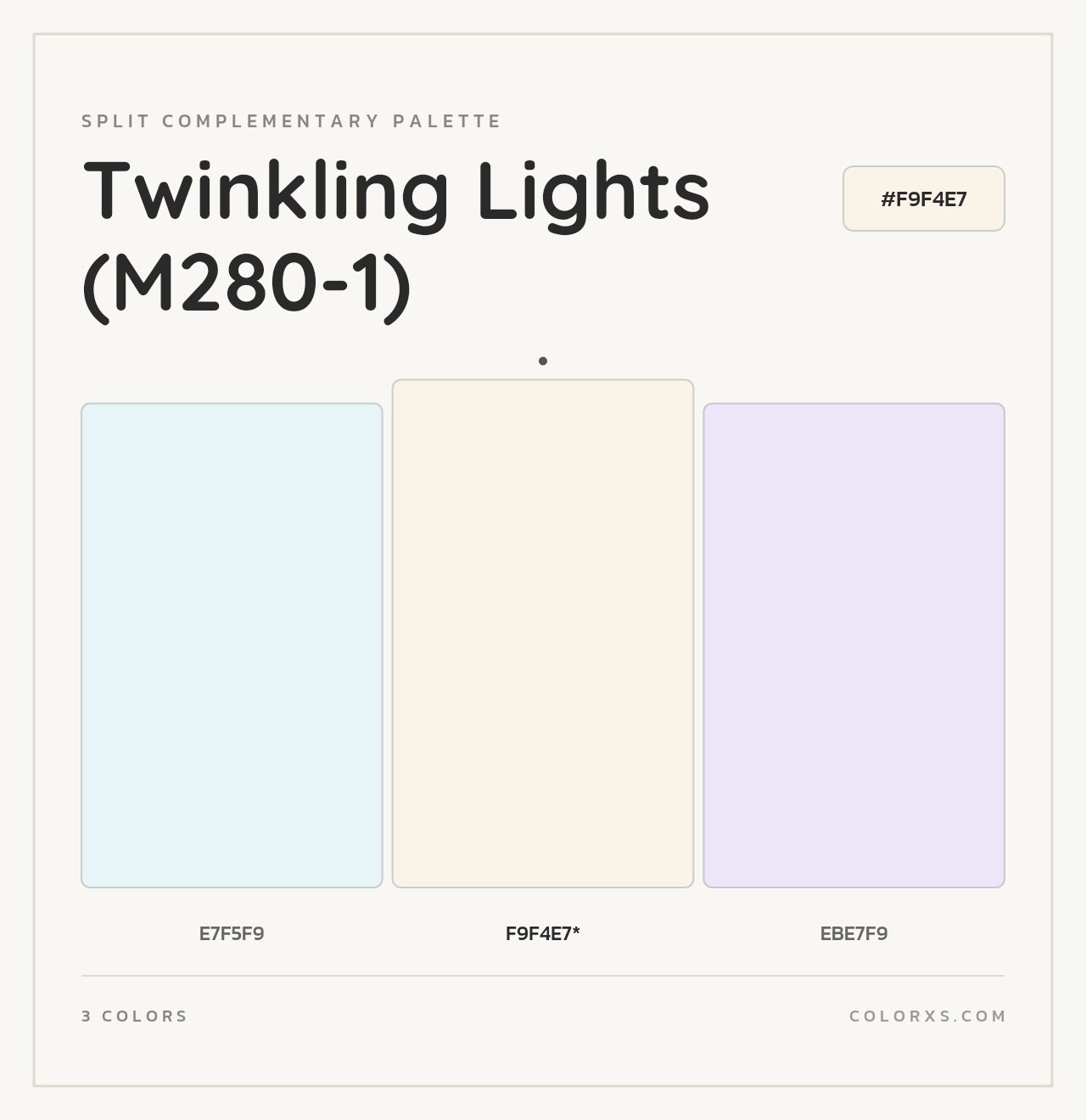 Twinkling Lights (M280-1) - Split-Complementary Color Palette