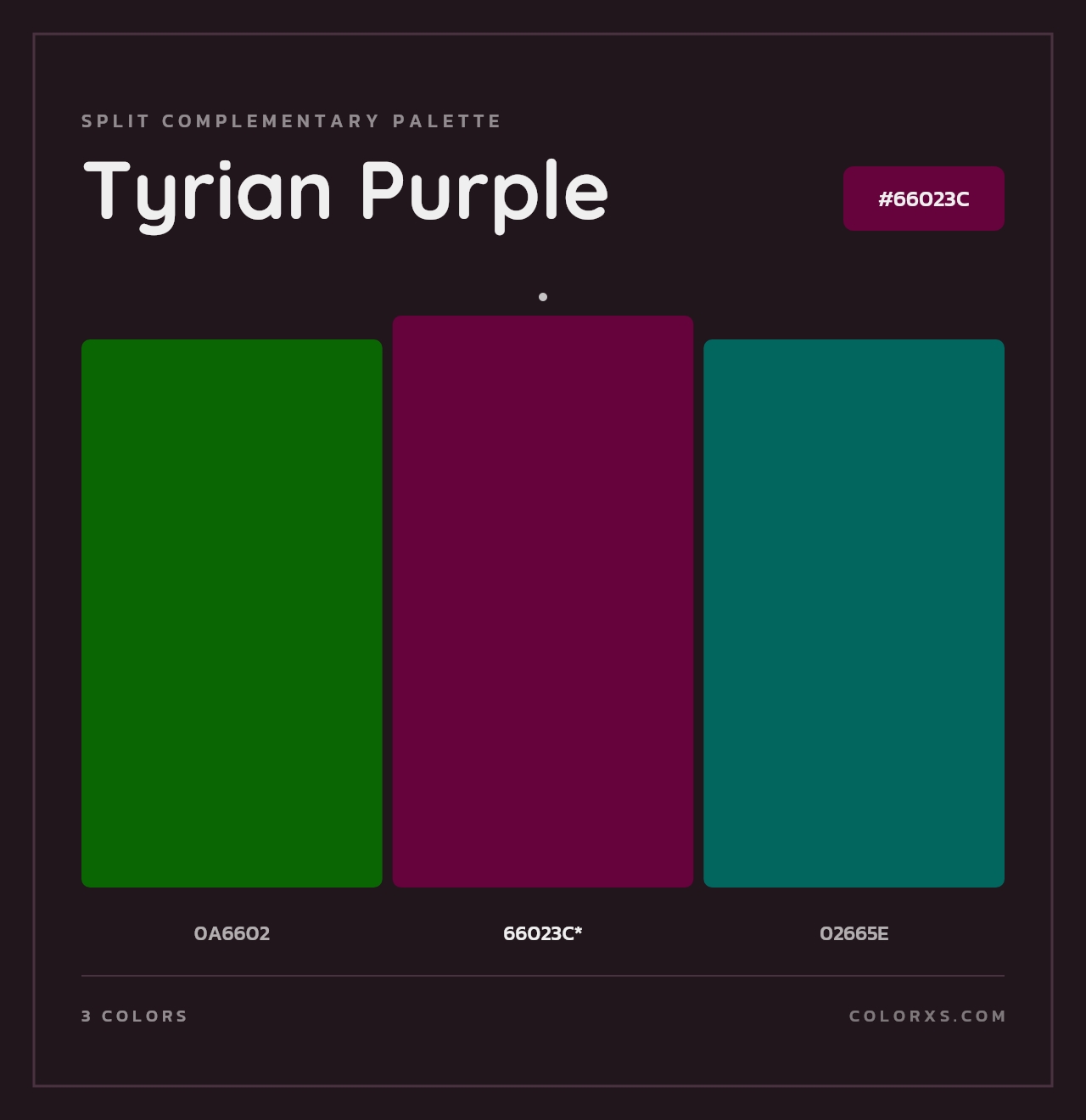Tyrian Purple - Split-Complementary Color Palette