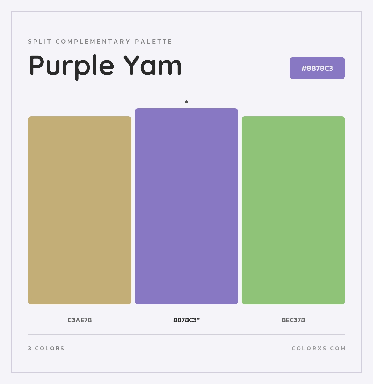 Purple Yam - Split-Complementary Color Palette