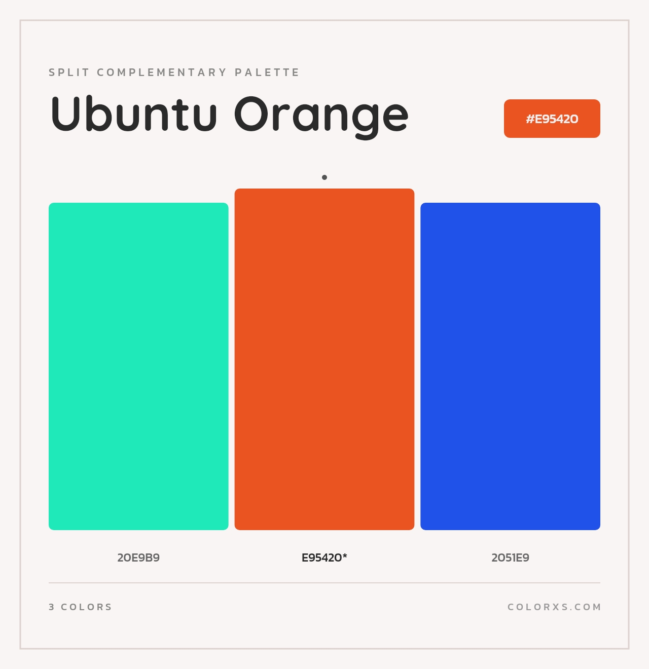 Ubuntu Orange - Split-Complementary Color Palette