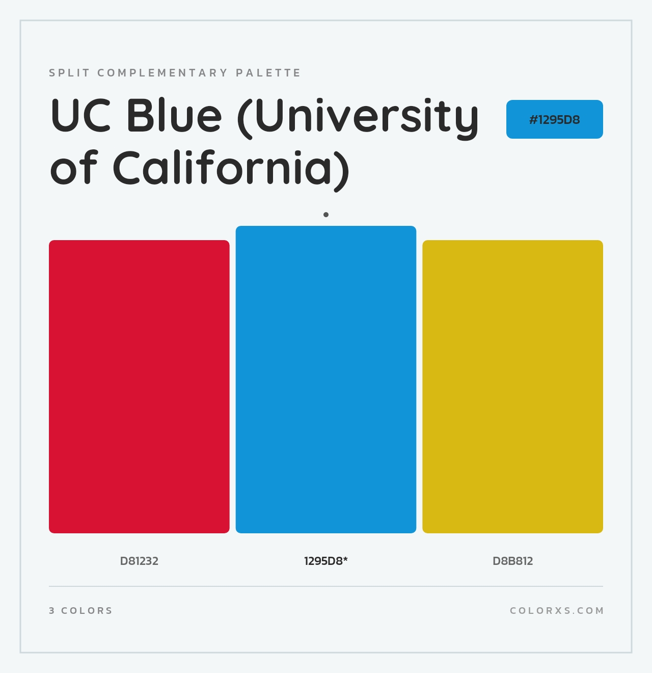 UC Blue (University of California) - Split-Complementary Color Palette