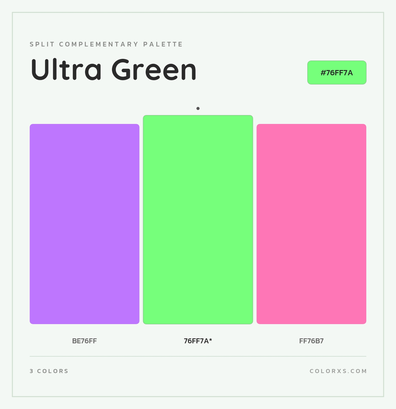 Ultra Green - Split-Complementary Color Palette