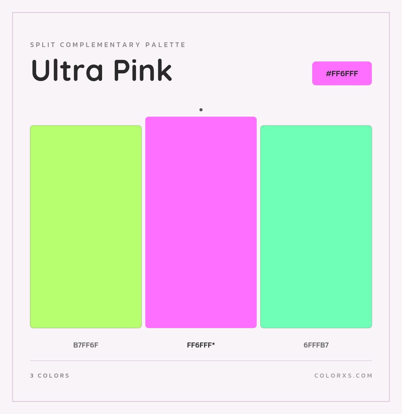 Ultra Pink - Split-Complementary Color Palette