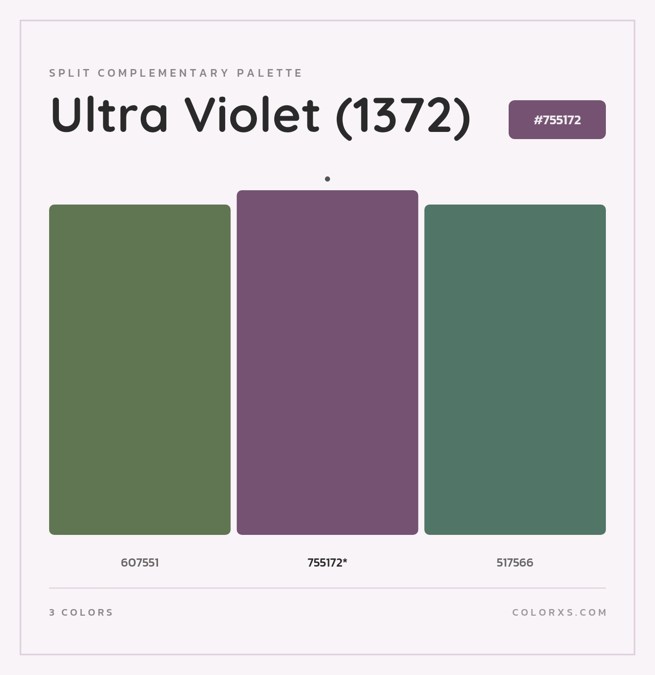 Ultra Violet (1372) - Split-Complementary Color Palette