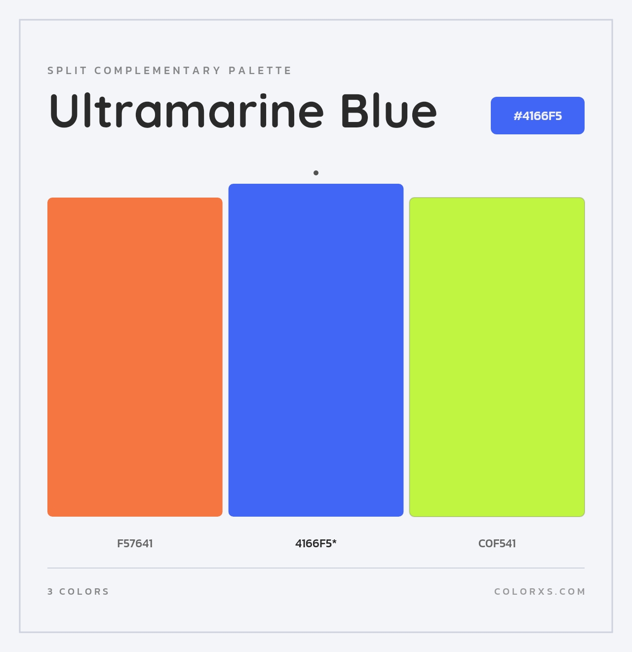 Ultramarine Blue - Split-Complementary Color Palette