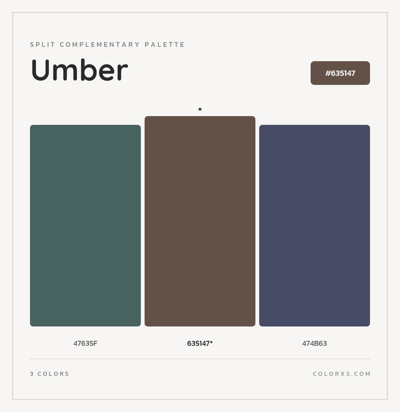 Umber - Split-Complementary Color Palette