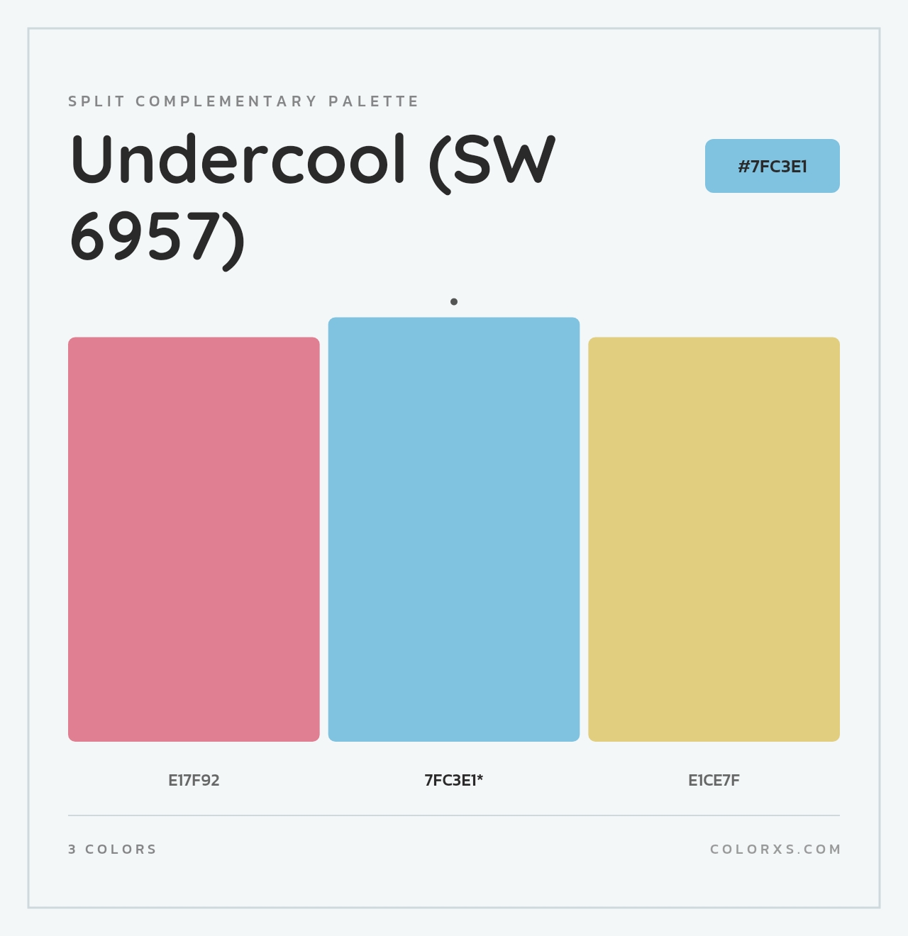 Undercool (SW 6957) - Split-Complementary Color Palette