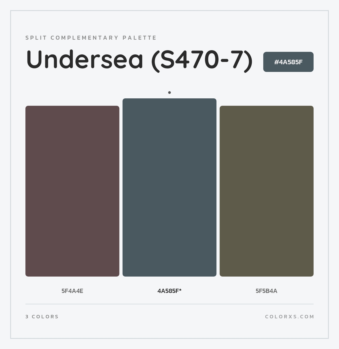Undersea (S470-7) - Split-Complementary Color Palette
