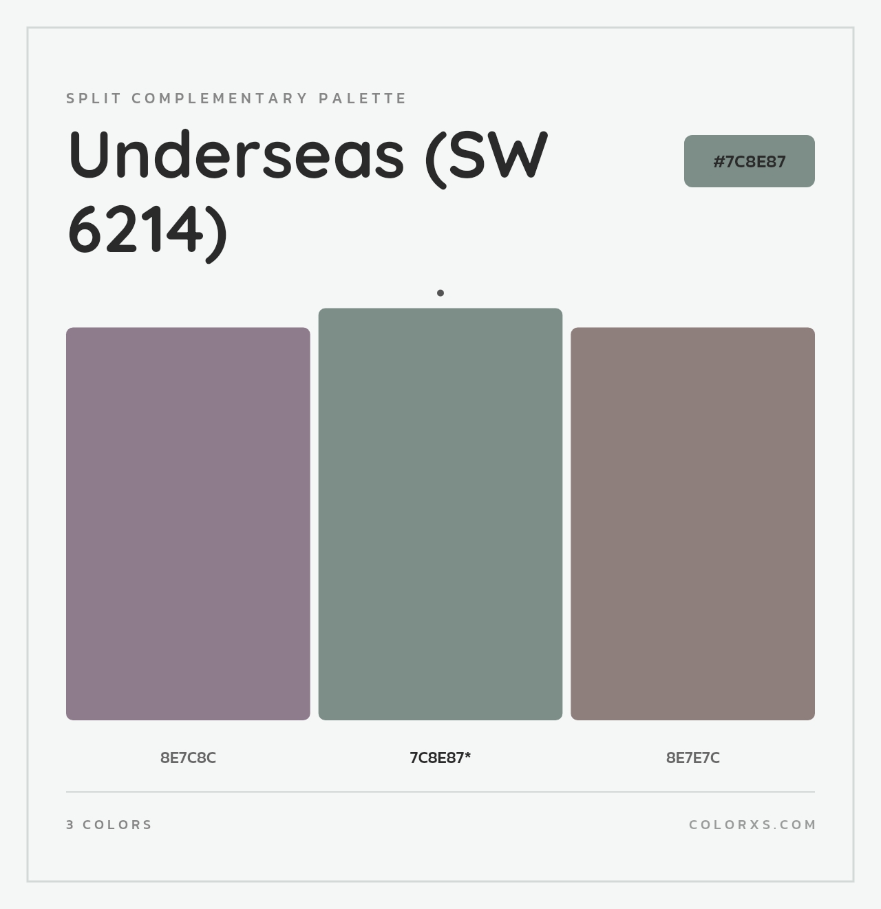 Underseas (SW 6214) - Split-Complementary Color Palette