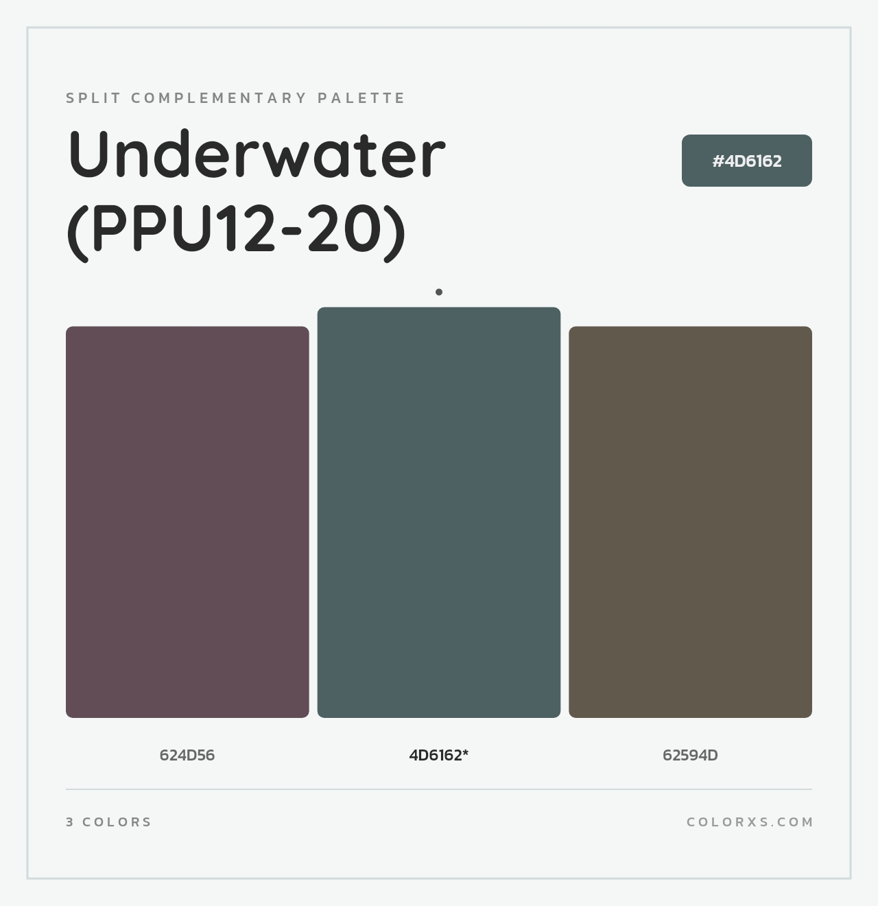 Underwater (PPU12-20) - Split-Complementary Color Palette