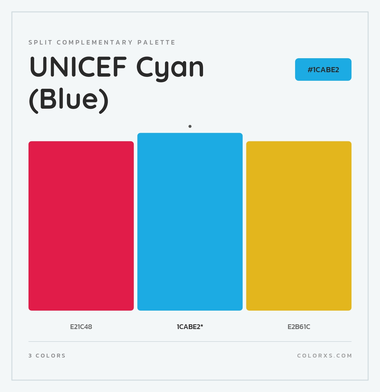 UNICEF Cyan (Blue) - Split-Complementary Color Palette