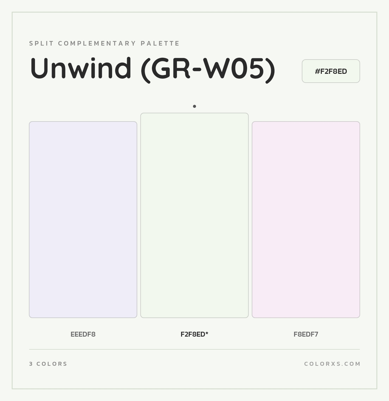 Unwind (GR-W05) - Split-Complementary Color Palette
