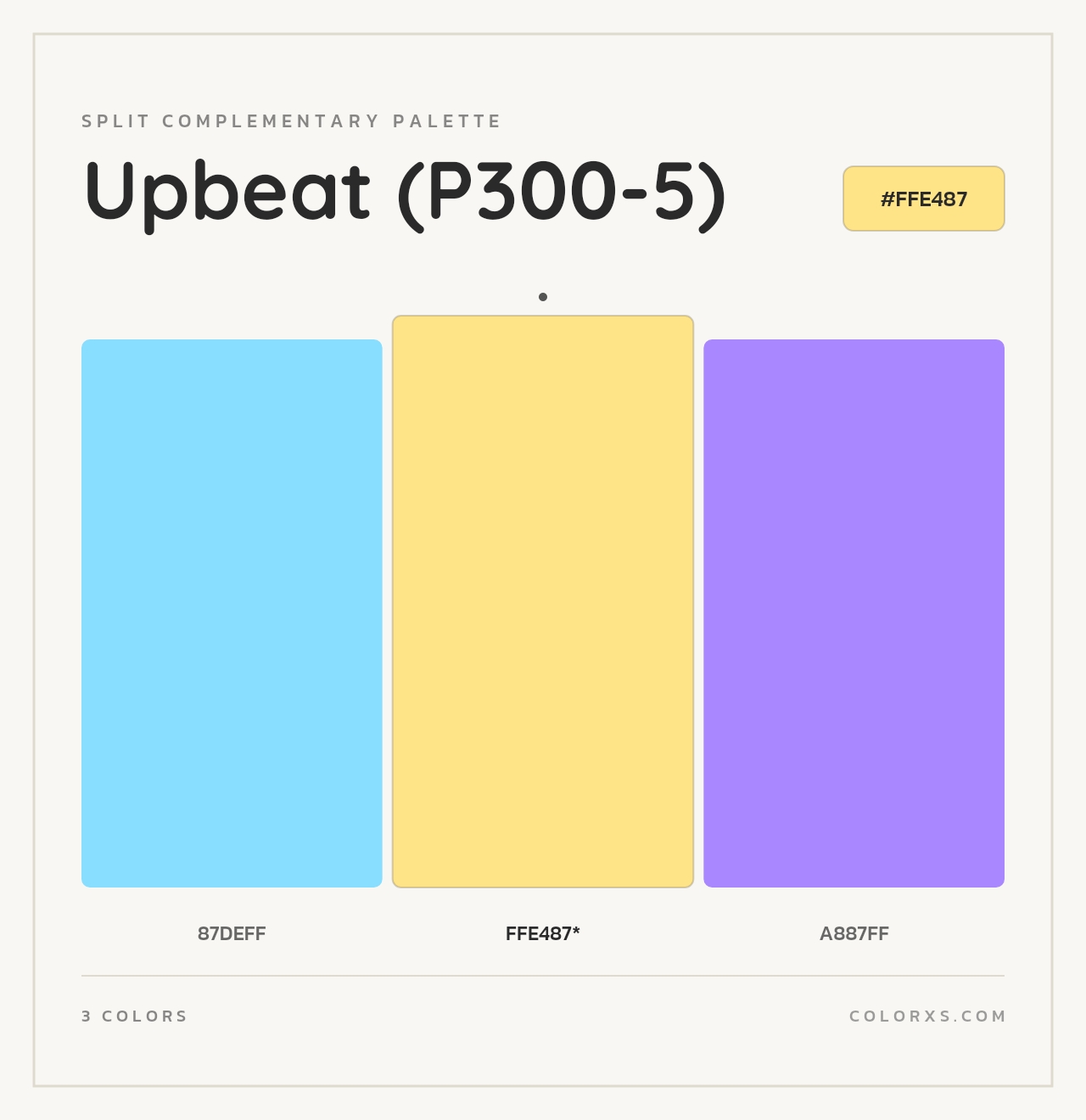 Upbeat (P300-5) - Split-Complementary Color Palette