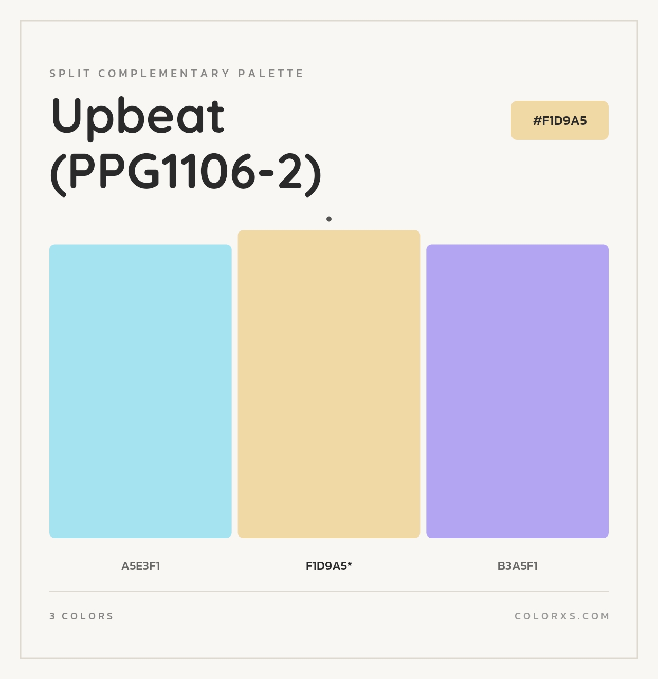 Upbeat (PPG1106-2) - Split-Complementary Color Palette