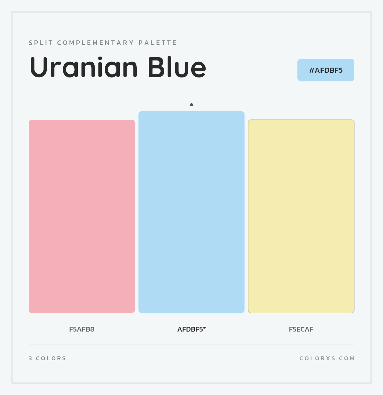 Uranian Blue - Split-Complementary Color Palette