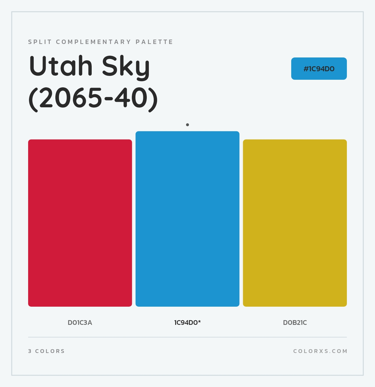 Utah Sky (2065-40) - Split-Complementary Color Palette