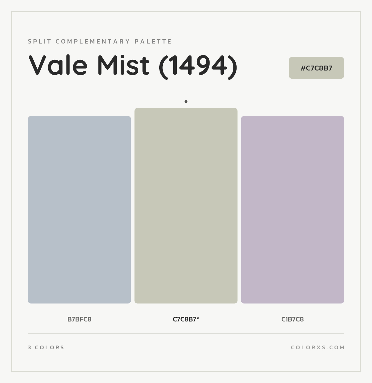 Vale Mist (1494) - Split-Complementary Color Palette