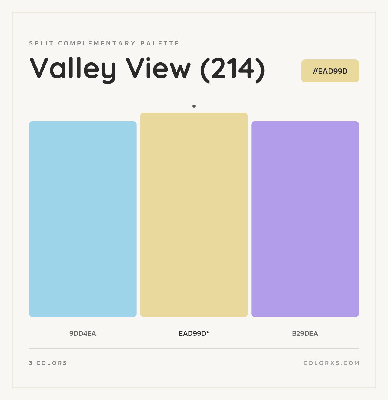 Valley View (214) - Split-Complementary Color Palette