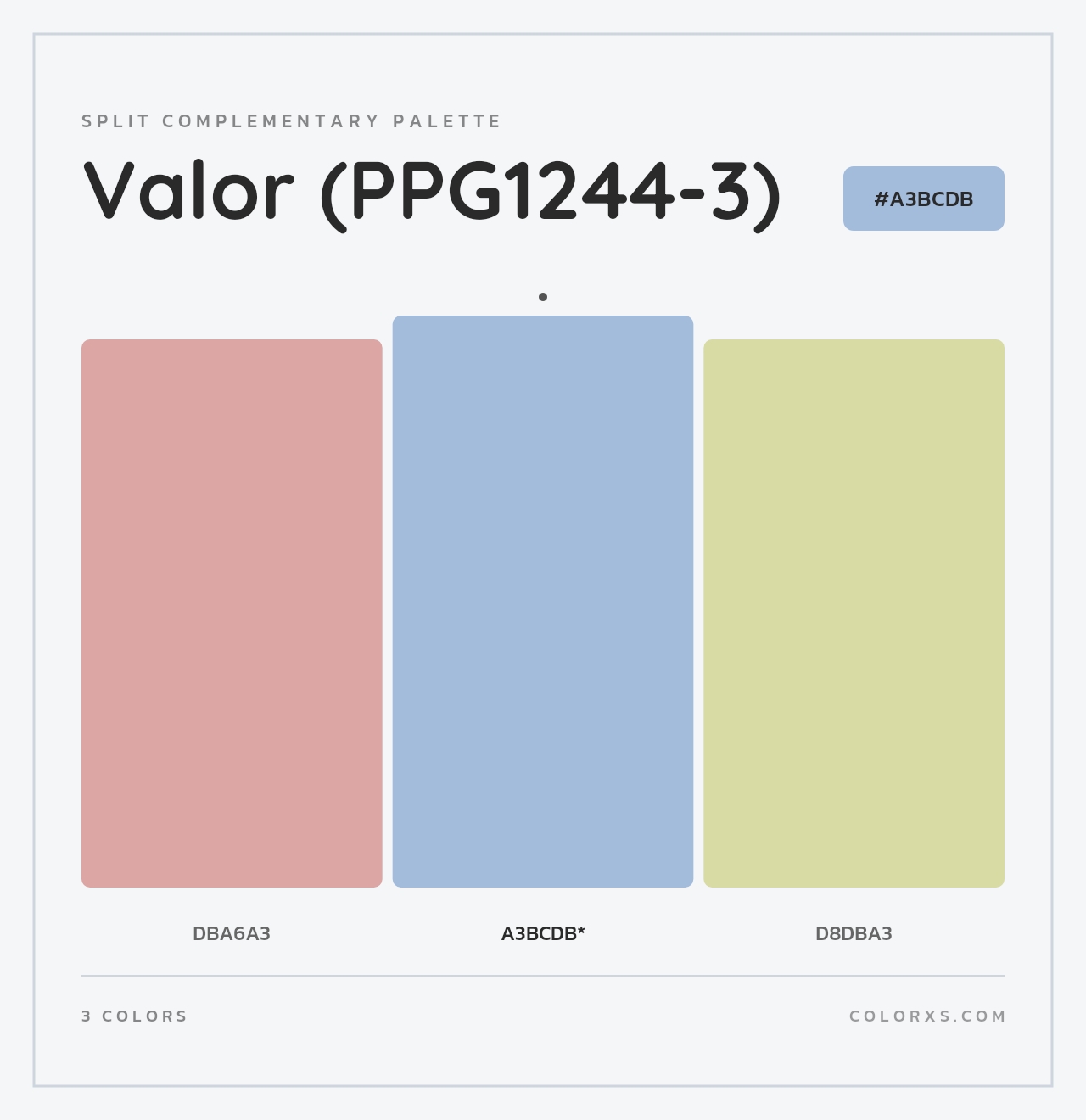 Valor (PPG1244-3) - Split-Complementary Color Palette