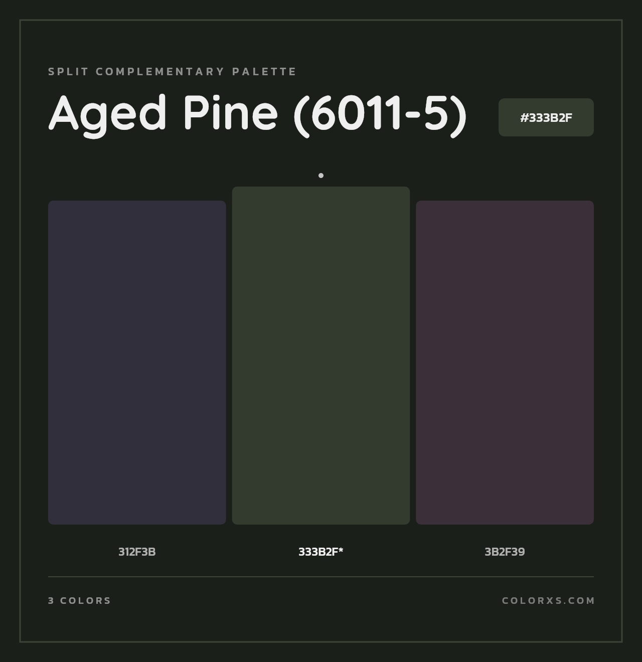 Aged Pine (6011-5) - Split-Complementary Color Palette